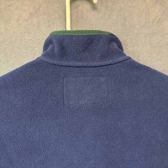 Lands End 3/4 Button Up Fleece Sweatshirt Plaid Kids Medium 10-12 Two Tone Cozy - Picture 13 of 13